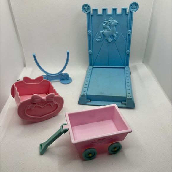 Hasbro Other - My Little Pony MLP G1 Furniture Lot Throne Majesty Mirror Stand Wagon Crib 80s